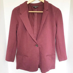 Metaphor Blazer Burgundy Size Medium Cotton Blend